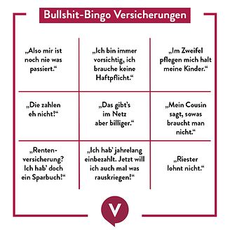 Bullshit-Bingo Versicherungen