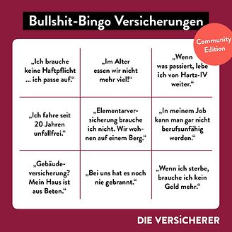 Bullshit-Bingo Versicherungen Community Edition