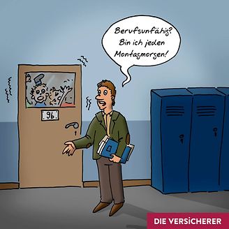 Comic Berufsunfähigkeit - Lehrer am Montag