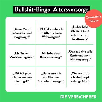Bullshit-Bingo Altersvorsorge Community Edition
