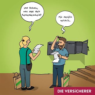 Rentenbescheid vs. Netflix (© DIE VERSiCHERER)