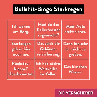 Bullshit Bingo Starkregen