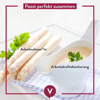 Spargel Hollandaise + Arbeitskraftabsicherung