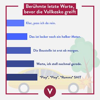 Berühmte letzte Worte, bevor die Vollkasko greift