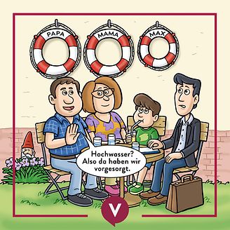 Cartoon: Hochwasserschutz Vorsorge