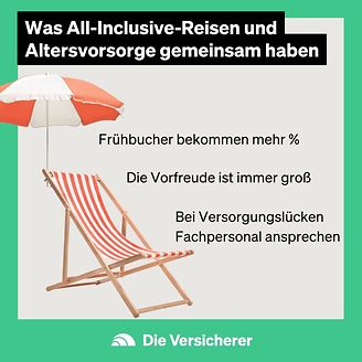 All Inclusive vs. Altersvorsorge (© DIE VERSiCHERER)