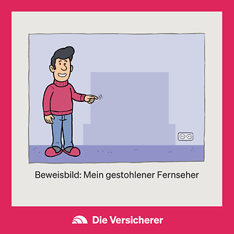 Beweisbild: Mein gestohlener Fernseher (© GDV DIE VERSiCHERER)
